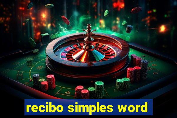 recibo simples word